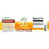 Swanson Vitamin D3 Вітамін для підтримки імунітету та здоров'я яєць 5000iu 250 м'яких гелів