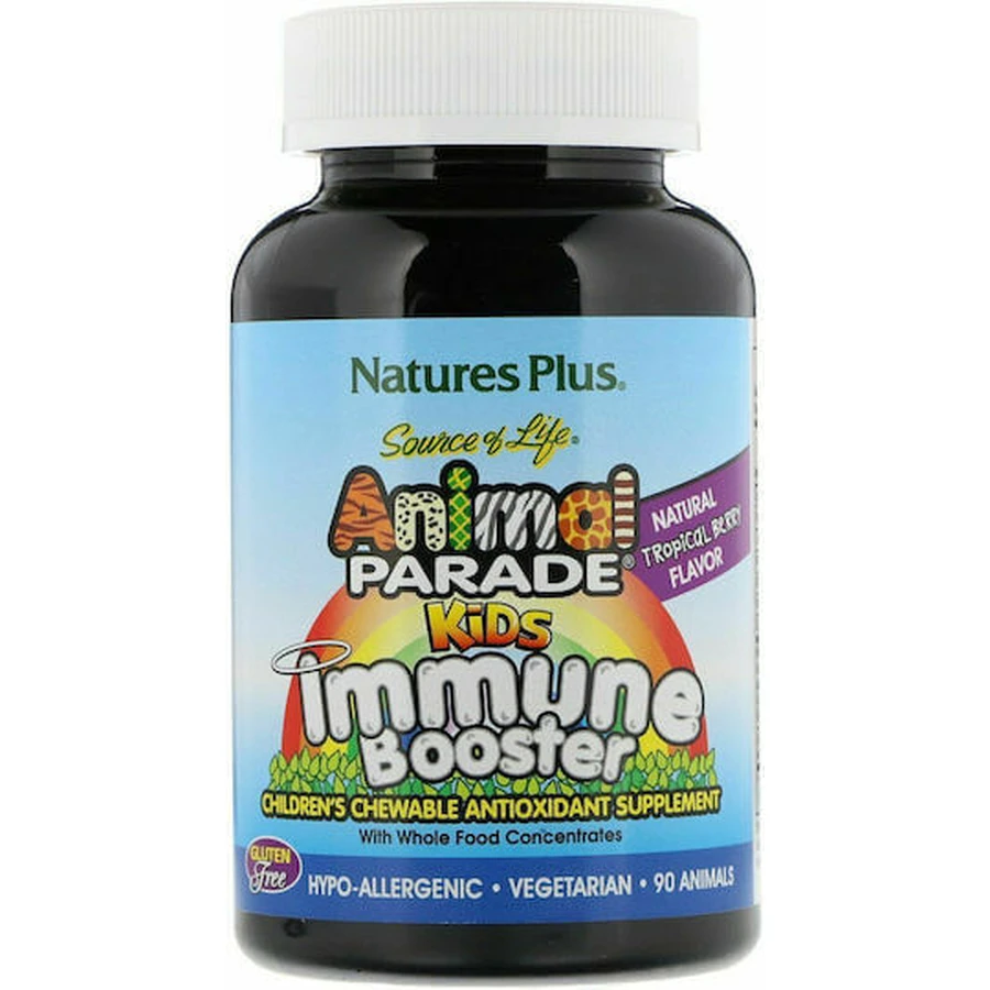 Nature's Plus Animal Parade Kids Immune Booster Мультивітамінний полівітамінний комплекс з тропічними фруктами 90 жувальних таблеток: ціни та характеристики