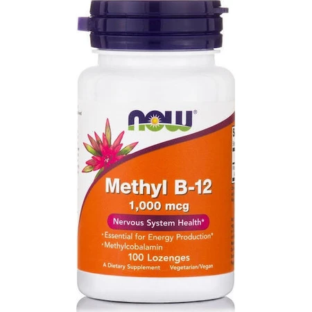 Now Foods Метил В-12 Вітамін для здоров'я нервової системи 1000мкг 100 таблеток сублінгвальних: ціни та характеристики