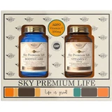 Sky Premium Life Bodyguard & Vitamin C 500mg Вітамін 60 таблеток та Вітамін C 500mg 60 таблеток для зміцнення імунної системи, шкіри та антиоксидантної дії 1500 мг