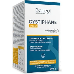 Bailleul Laboratoires Cystiphane Anagen Спеціальна харчова добавка 2 x 45 таблеток