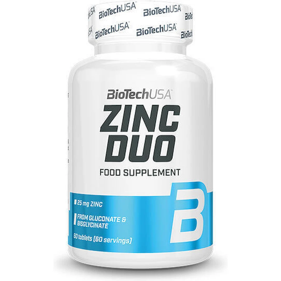 Biotech USA Duo Zinc 25mg 60 Tablets: цены и характеристики