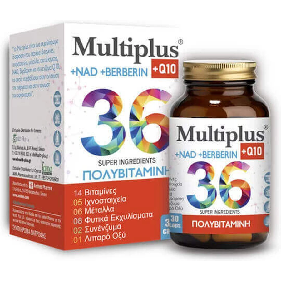 Полівітамінний мультивітамінний комплекс Health Plus Multiplus Energy 30 капс.: ціни та характеристики