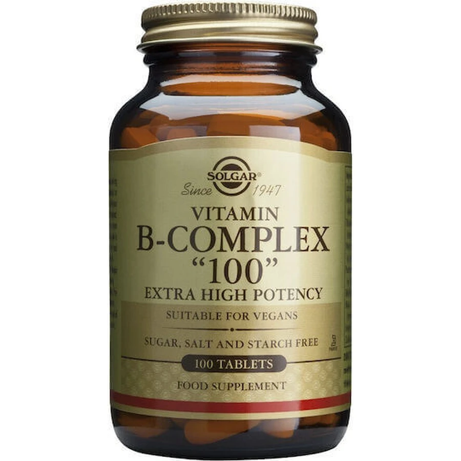 Solgar B-Complex "100" Витамины для энергии, укрепления иммунной и нервной систем 100 растительных капсул: цены и характеристики
