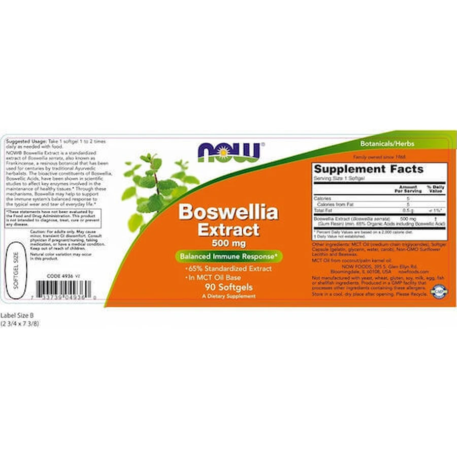 Now Foods Екстракт босвелії 90 х 1 капсула в формі софт-гелю: ціни та характеристики