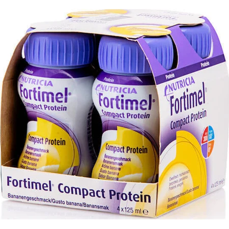 Nutricia Fortimel Compact Специальная пищевая добавка 4 х 31 мл Банан: цены и характеристики