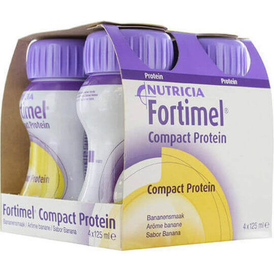 Nutricia Fortimel Compact Специальная пищевая добавка 4 х 31 мл Банан: цены и характеристики