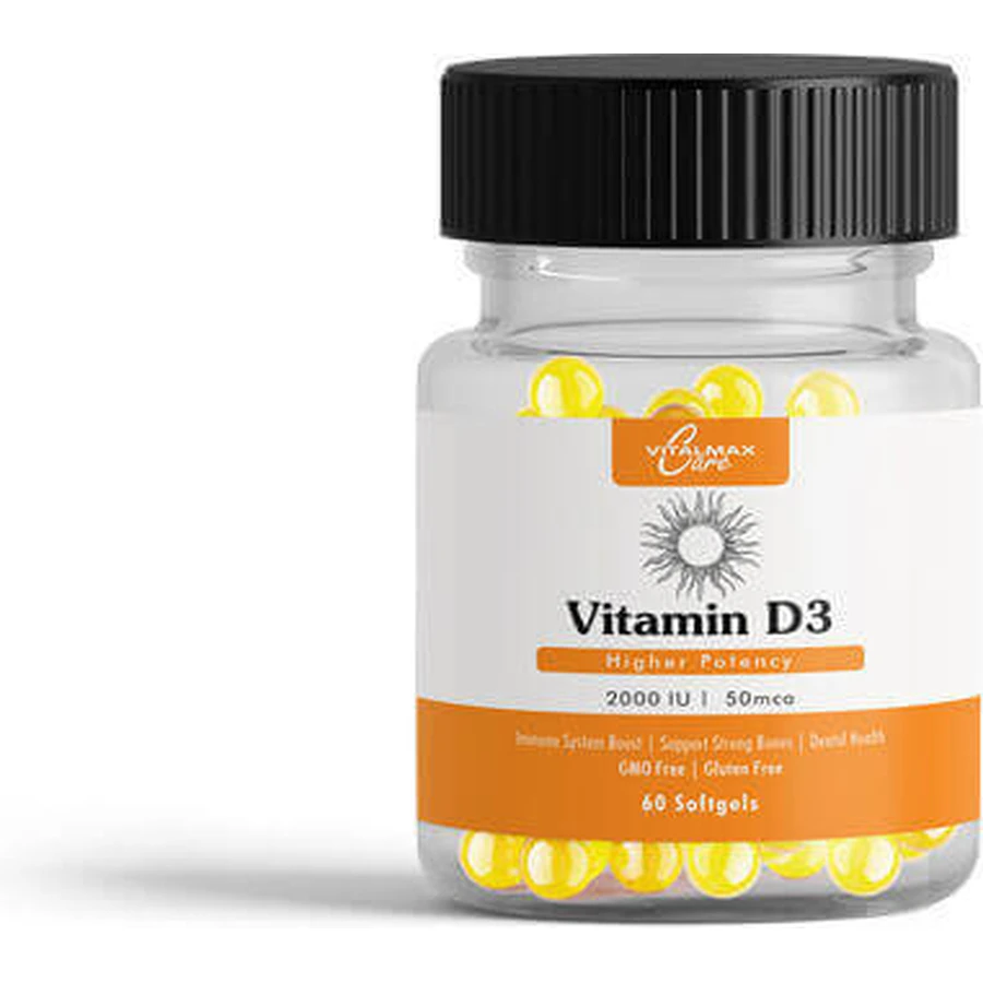 Vitalmaxx Витамин D3 для поддержки иммунитета и здоровья яиц 2000iu 60 софтгелей: цены и характеристики