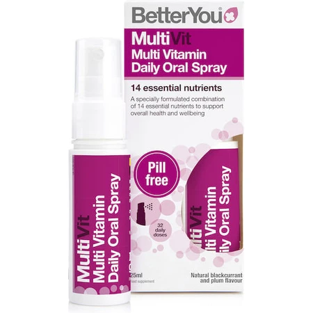 Мультивітамінний комплекс BetterYou Multi Vit Мультивітамінний комплекс для підвищення енергії та імунітету 25мл: ціни та характеристики