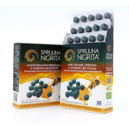 Спирулина Nigrita Spirulina Pure Organic Органическая спирулина и аутентичная пыльца 90 табл.: цены и характеристики