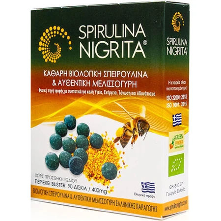 Спирулина Nigrita Spirulina Pure Organic Органическая спирулина и аутентичная пыльца 90 табл.: цены и характеристики