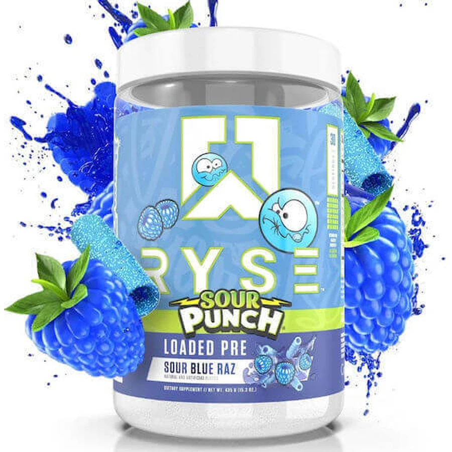Ryse Loaded Pre Workout Pre Supplement 435gr Sour Blue Razz - Кисло-голубая малина: цены и характеристики