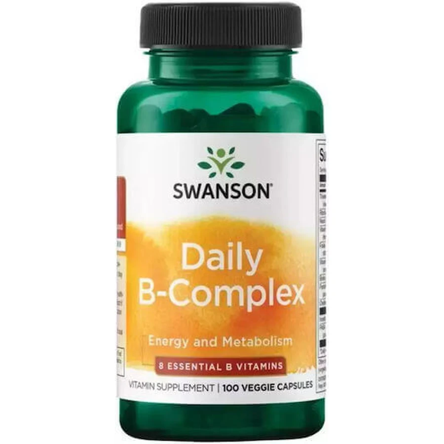 Swanson Щоденний комплекс вітамінів групи В для зміцнення енергії, імунітету та нервової системи 100 рослинних капсул: ціни та характеристики