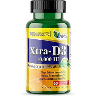 AMS Xtra-D3 Вітамін для зміцнення імунної системи та здоров'я овець 10000iu 60 м'яких гелів
