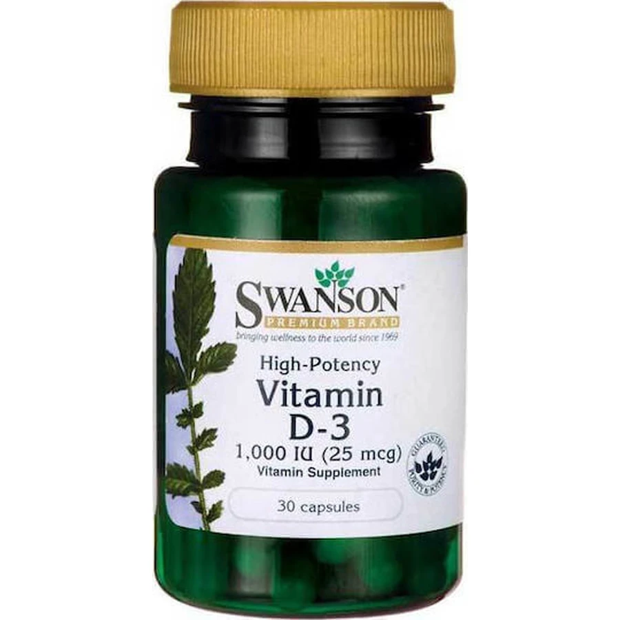 Сухой витамин Swanson Vitamin D3 1000iu High Potency для укрепления иммунной системы и здоровья птиц 1000iu 30 капс: цены и характеристики