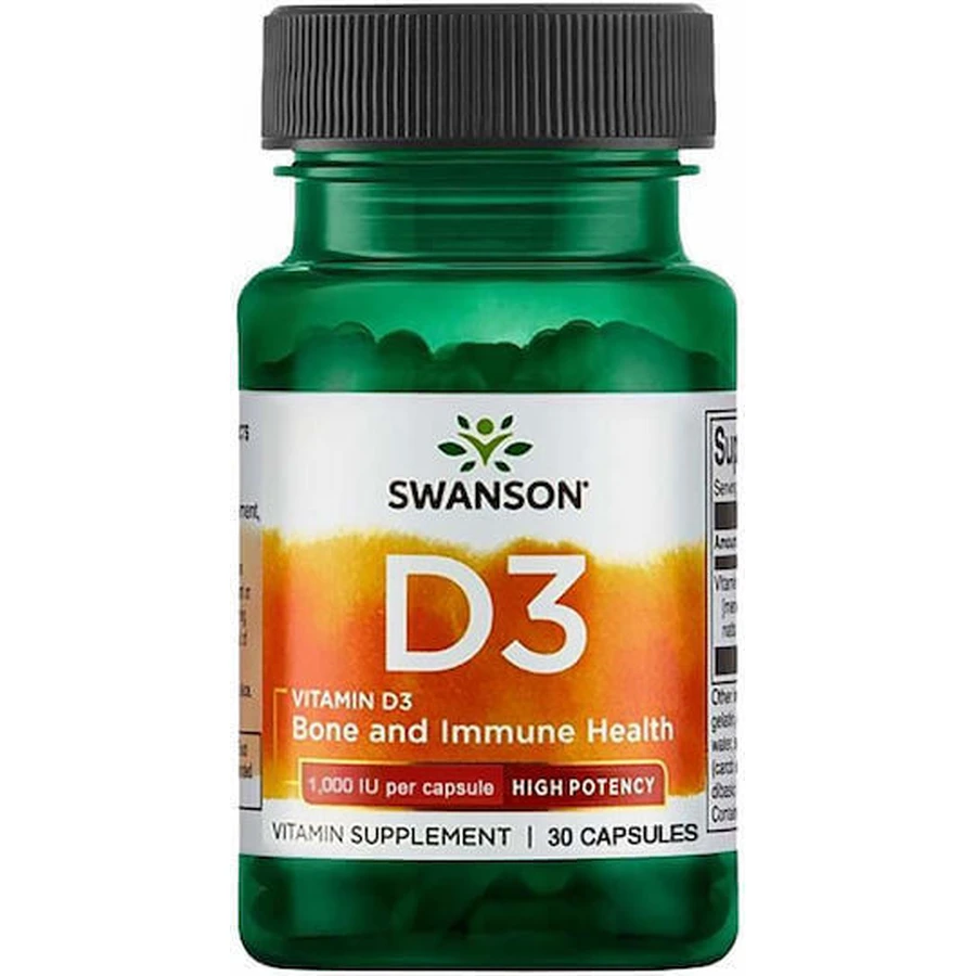 Сухой витамин Swanson Vitamin D3 1000iu High Potency для укрепления иммунной системы и здоровья птиц 1000iu 30 капс: цены и характеристики