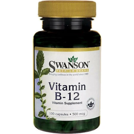 Swanson Vitamin B12 Вітамін для здоров'я нервової системи 500мкг 100 капс.: ціни та характеристики
