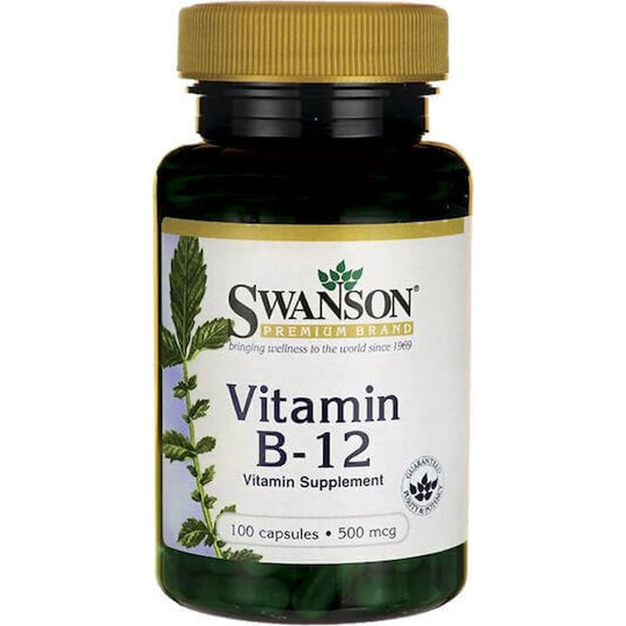 Swanson Vitamin B12 Вітамін для здоров'я нервової системи 500мкг 100 капс.: ціни та характеристики