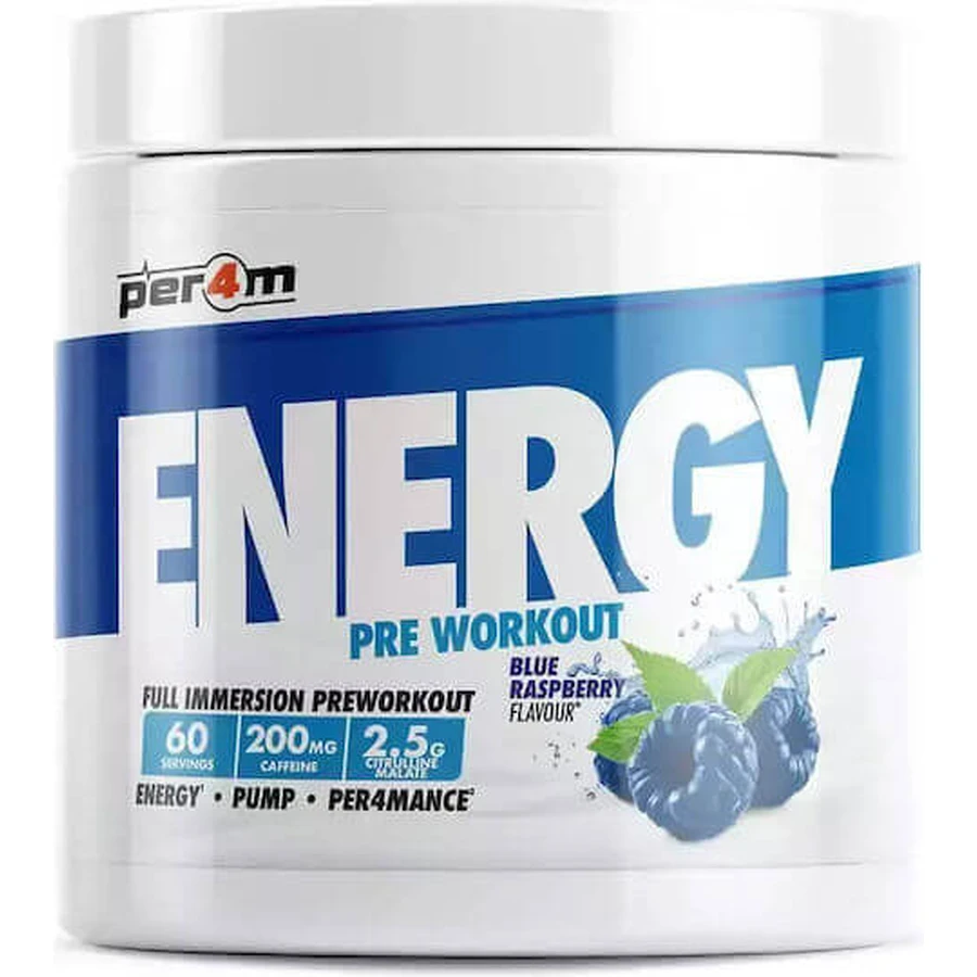 Енергетична добавка перед тренуванням Per4m Energy 390gr Blue Raspberry: ціни та характеристики