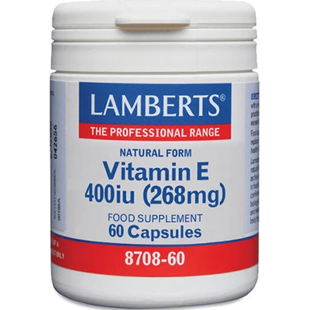 Lamberts Vitamin E Вітамін для шкіри та антиоксидантної дії 400iu 60 капс.: ціни та характеристики