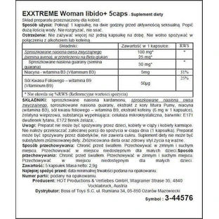 HOT Woman eXXtreme Лібідо Харчова добавка Спеціальна 5 капсул