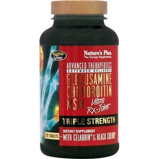 Nature's Plus Triple Strength Тройная сила Ultra Rx-Joint Глюкозамин, хондроитин и MSM добавка для здоровья суставов и костей 120 табл.