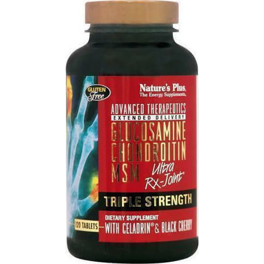 Nature's Plus Triple Strength Тройная сила Ultra Rx-Joint Глюкозамин, хондроитин и MSM добавка для здоровья суставов и костей 120 табл.: цены и характеристики