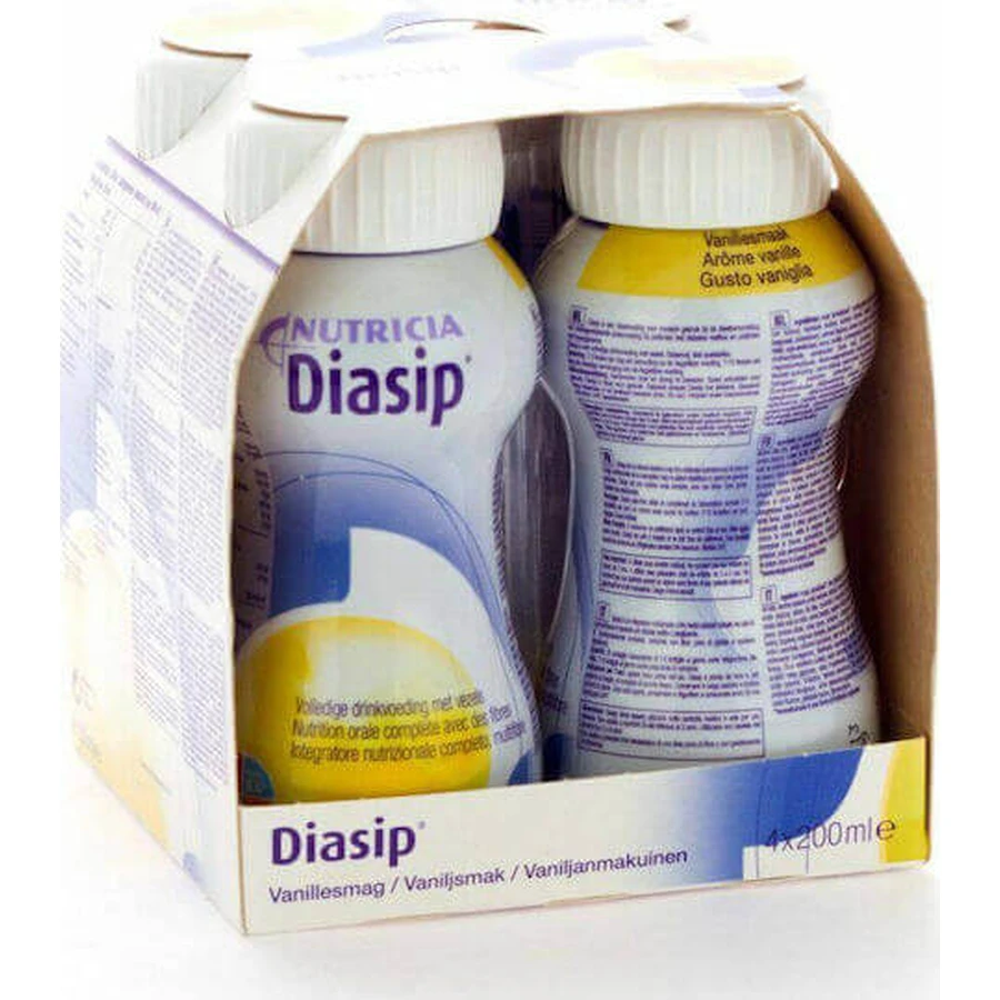 Спеціальна харчова добавка Nutricia Diasip 4 x 50 мл Ваніль: ціни та характеристики