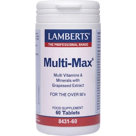 Lamberts Multi-Max Мультивитамины для энергии, подходящие для взрослых 50+ 60 таблеток: цены и характеристики