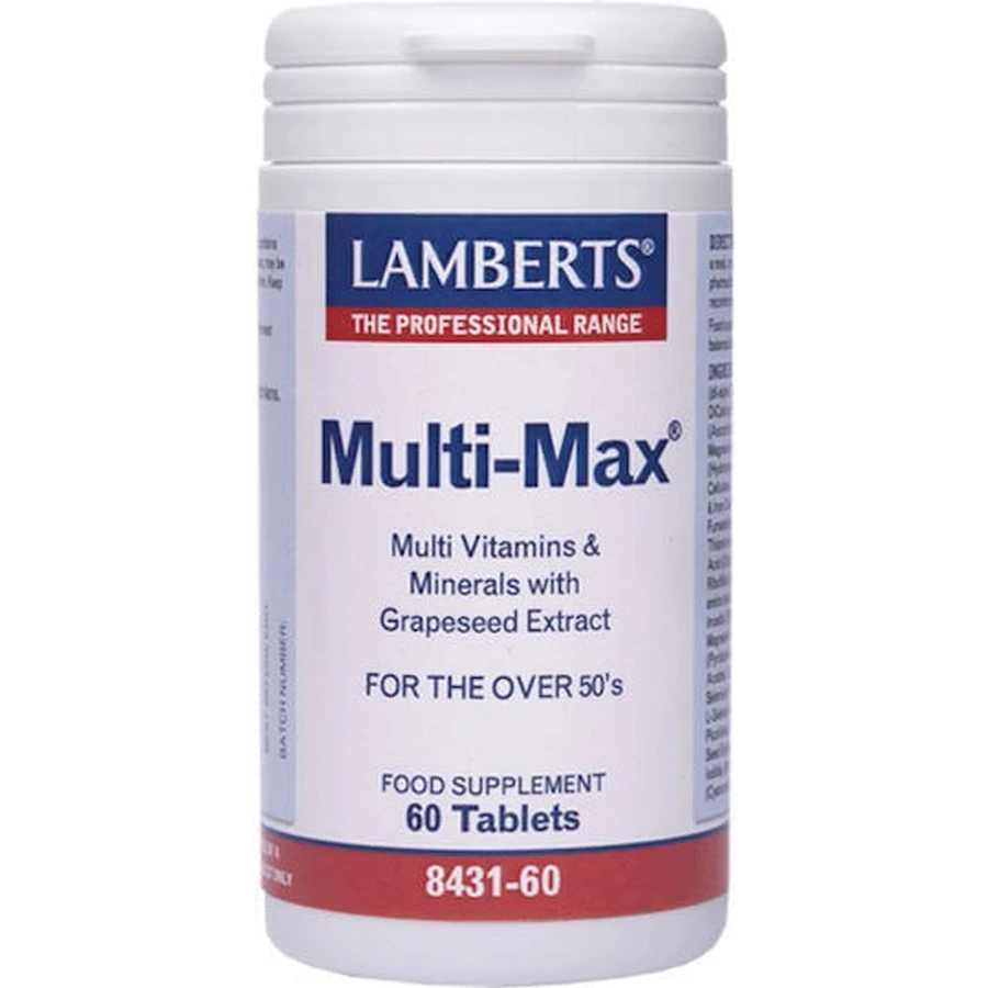 Lamberts Multi-Max Мультивитамины для энергии, подходящие для взрослых 50+ 60 таблеток: цены и характеристики
