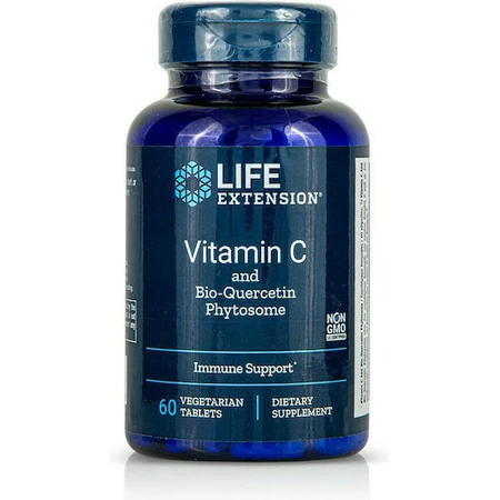 Life Extension Vitamin C & Bio-Quercetin Phytosome Фитосома витамина для укрепления иммунной системы, кожи и антиоксидантного действия 1000 мг 60 растительных капсул: цены и характеристики