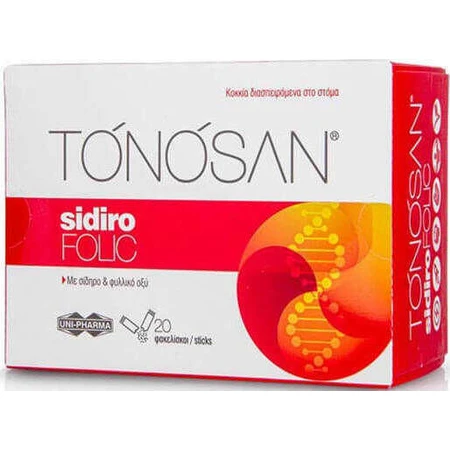 Мультивитамины UNI-PHARMA Tonosan Sidiro Folic для энергии, укрепления иммунной системы и здоровья яиц 20 x 1 пакетик: цены и характеристики
