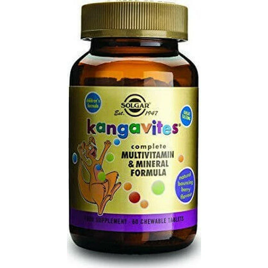 Solgar Kangavites Complete Multivitamin & Mineral Formula Мультивитамины для энергии, укрепления иммунной системы и здоровья яиц Bouncin' Berry - Zburdalnicul Berry 60 жевательных таблеток: цены и характеристики
