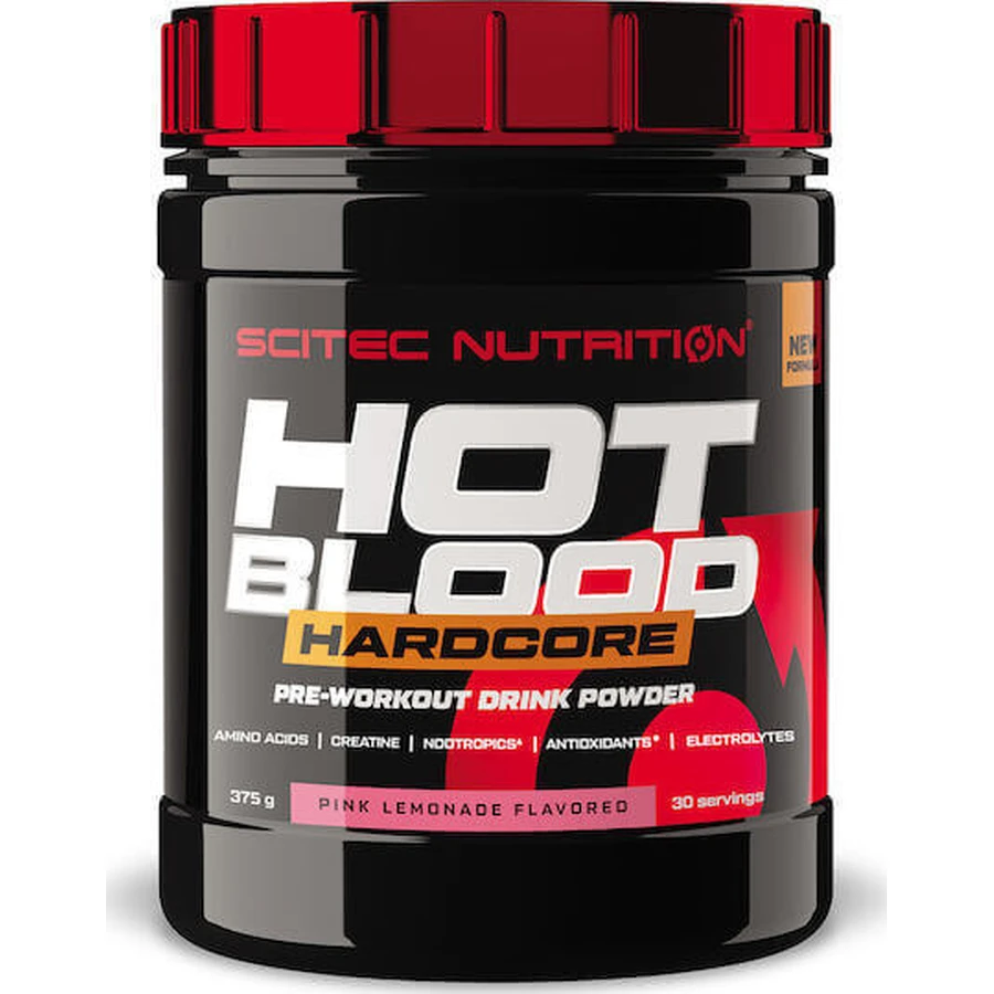 Scitec Nutrition Hot Blood Hardcore Hardcore Предтреніровочная добавка 375гр Рожевий лимонад: ціни та характеристики