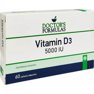 Doctor's Formulas Вітамін D3 Вітамін для зміцнення імунної системи та здоров'я яєць 5000iu 60 м'яких гелів
