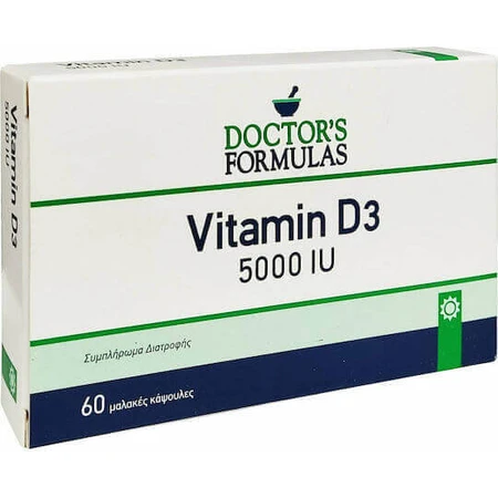 Doctor's Formulas Вітамін D3 Вітамін для зміцнення імунної системи та здоров'я яєць 5000iu 60 м'яких гелів: ціни та характеристики