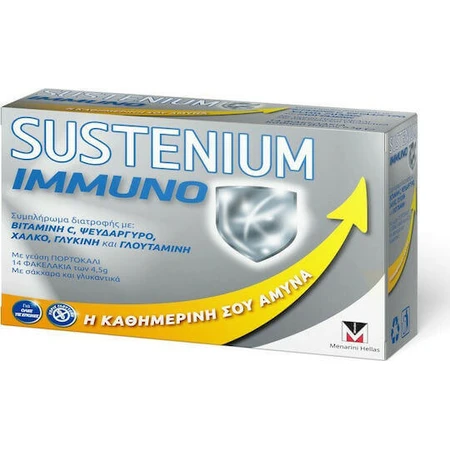 Menarini Sustenium Immuno Boosting Supplement 14 пакетиков Апельсин: цены и характеристики