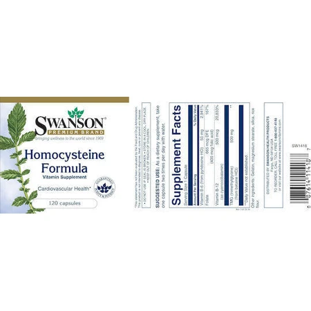 Swanson Homocysteine Formula Пищевая добавка Special Special 120 капс: цены и характеристики