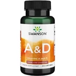Swanson Vitamins A & D Мультивітаміни для шкіри та здоров'я яєць 250 м'яких гелів: ціни та характеристики