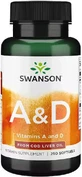 Swanson Vitamins A &amp; D Мультивітаміни для шкіри та здоров'я яєць 250 м'яких гелів