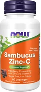 Now Foods Sambucus Sambucus Zinc-C Immune System Strengthening Supplement 60 сублингвальных таблеток