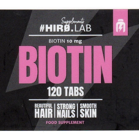 Hiro.Lab Біотин для волосся, шкіри та нігтів 10 мг 120 таблеток: ціни та характеристики