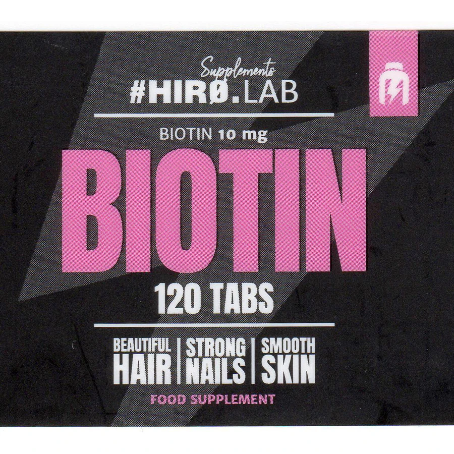 Hiro.Lab Біотин для волосся, шкіри та нігтів 10 мг 120 таблеток: ціни та характеристики