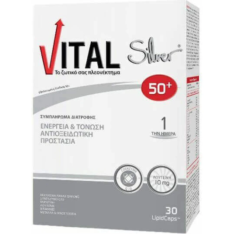 Мультивитамины Vital Silver 50+ для энергии и поддержки иммунной системы 10 мг 30 софтгелей: цены и характеристики