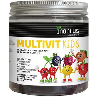 Полівітамінний комплекс Ino Plus MultiVit Kids для зміцнення імунної системи Тутті Фрутті 60 желейних цукерок