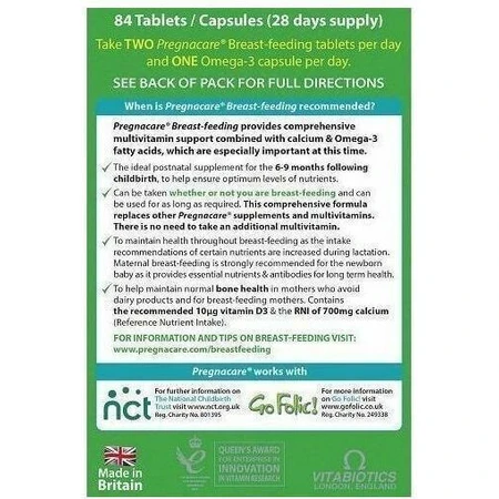 Vitabiotics Pregnacare Breast Feeding 700mg Pregnancy Supplement 56 tabs 28 caps: цены и характеристики