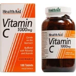 Health Aid Vitamin C Rosehip & Acerola 1000mg 100tabs Витамин C для поддержки иммунитета, кожи и антиоксидантного действия 500mg 100 жевательных таблеток: цены и характеристики