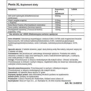 Cobeco Pharma Penis XL добавка для підвищення тестостерону 60 капс.