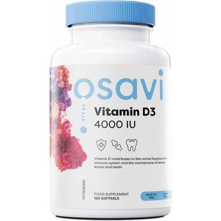 Osavi Vitamin D3 Вітамін для зміцнення імунної системи та здоров'я я яєць 4000iu 120 м'яких гелів: ціни та характеристики