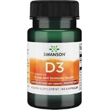 Swanson Vitamin D3 1000iu Високоефективний вітамін для зміцнення імунної системи та здоров'я яєць 1000iu 60 капс.